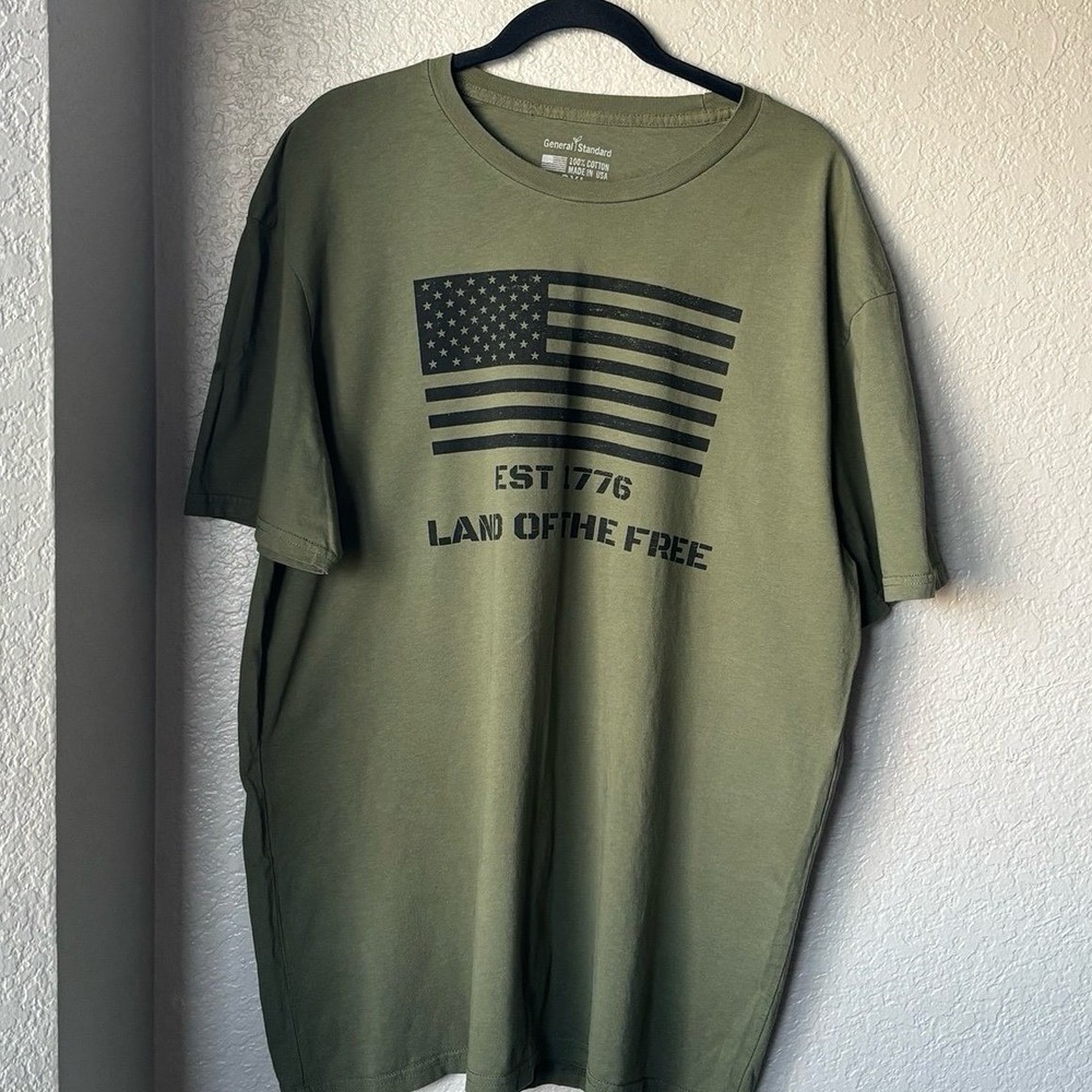 General Standard 1776 Land of the Free T-Shirt, S 2XL